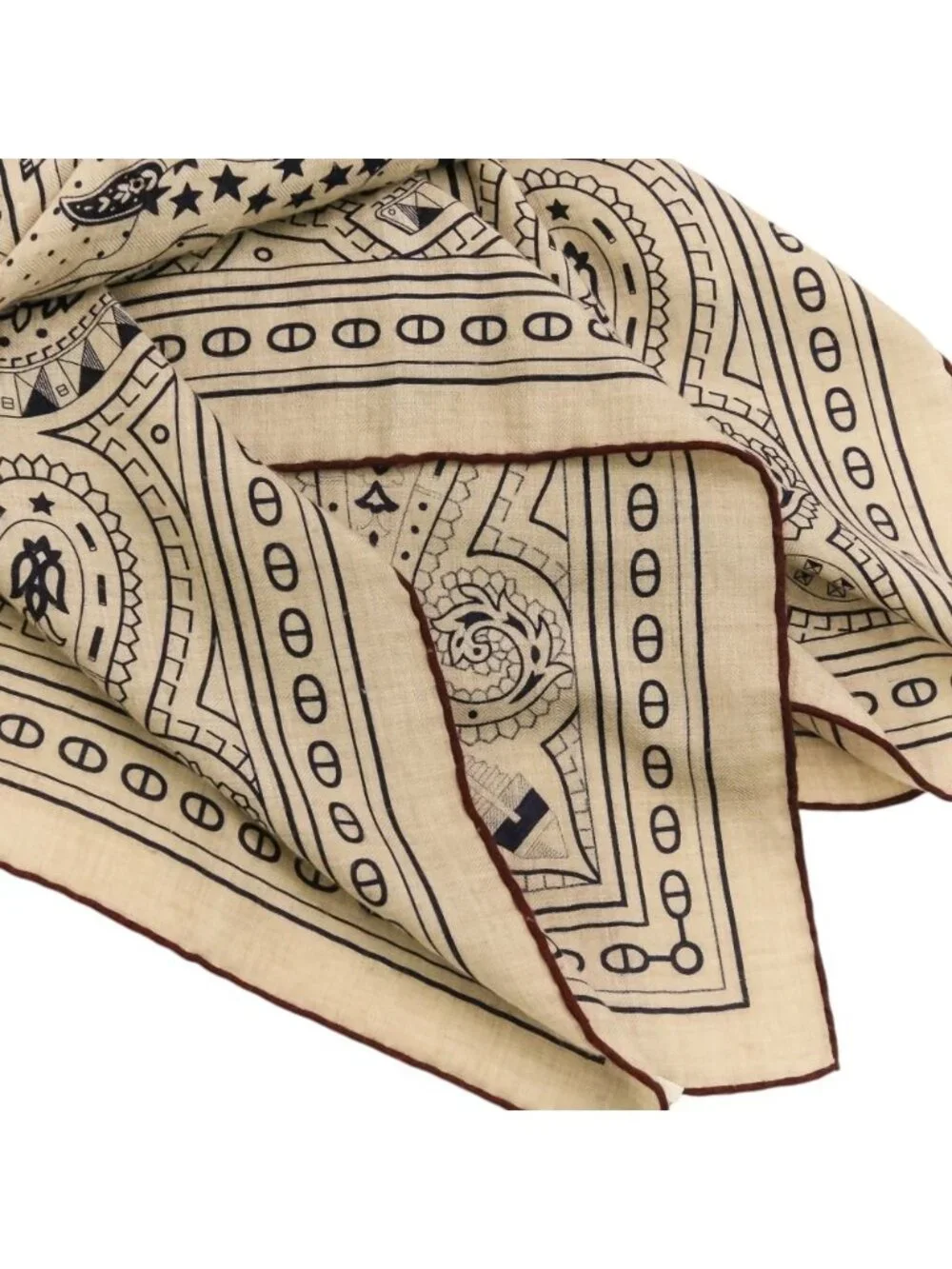 ★SOLD★ Hermes Carre Geant 140 Cheval de Coeur Cashmere Silk Large Scarf Beige - Picture 5 of 15